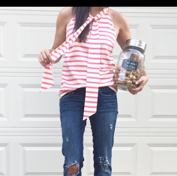 Striped Silk Bow Cami Top by J.CREW - Picture 4 of 7